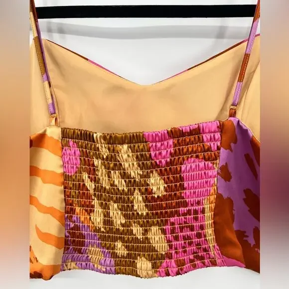 Christian Lacroix Crop Top Colorful Animal Print Art Ruched Back Y2K Size Large - Picture 8 of 13